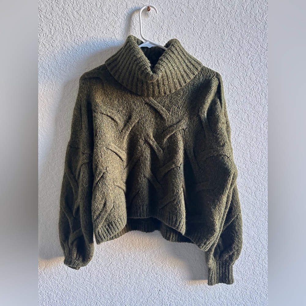 Madewell  |  Dark Green Turtleneck Sweater